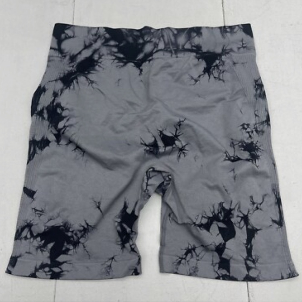 Men's Athletic Tie-Dye Shorts - Black and Gray - Picture 1 of 3